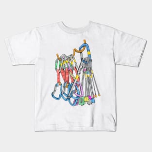 Rock Climbing Rack Kids T-Shirt